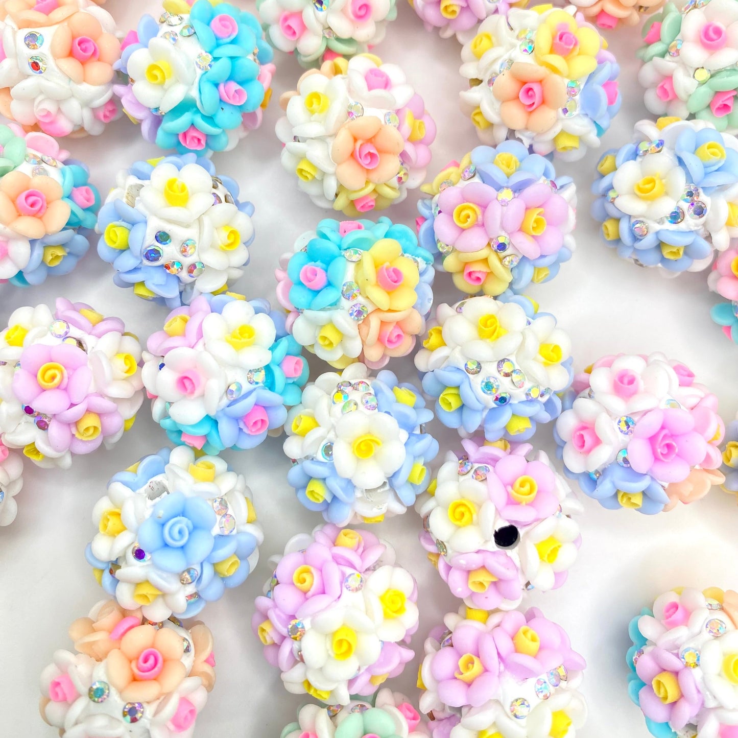 I'm A Succa For Pretty Flowers Fancy Acrylic Beads