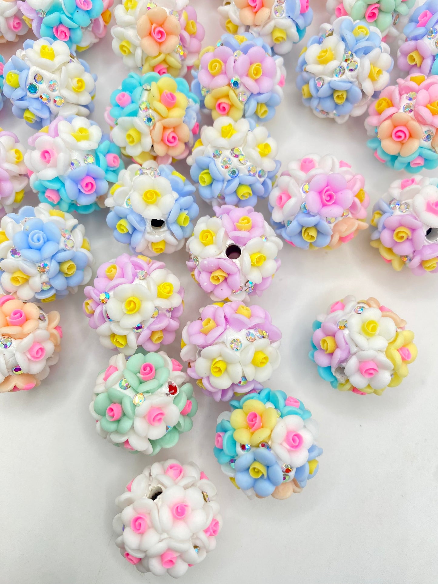 I'm A Succa For Pretty Flowers Fancy Acrylic Beads