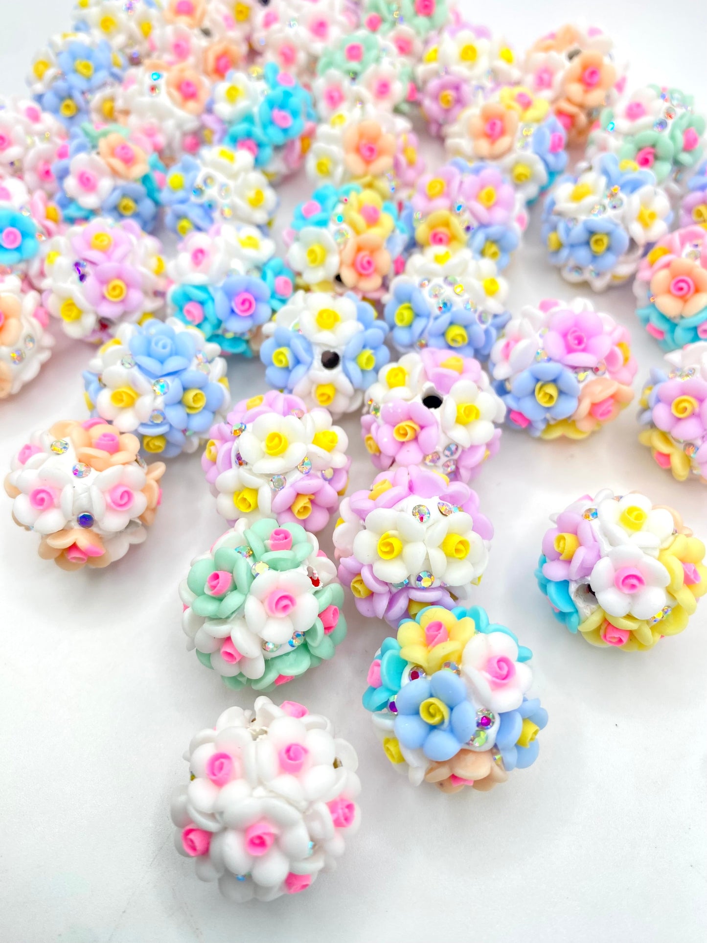 I'm A Succa For Pretty Flowers Fancy Acrylic Beads