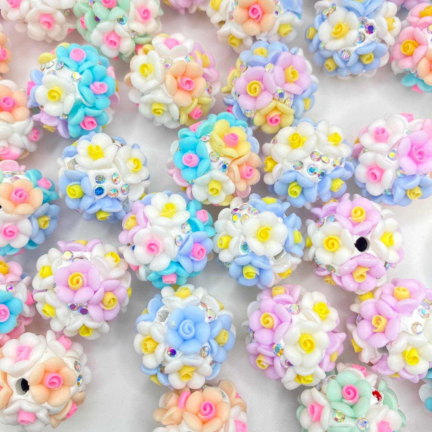 I'm A Succa For Pretty Flowers Fancy Acrylic Beads